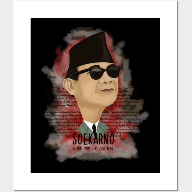 Soekarno ( The First President Indonesian) Wall Art by Namoraorzo